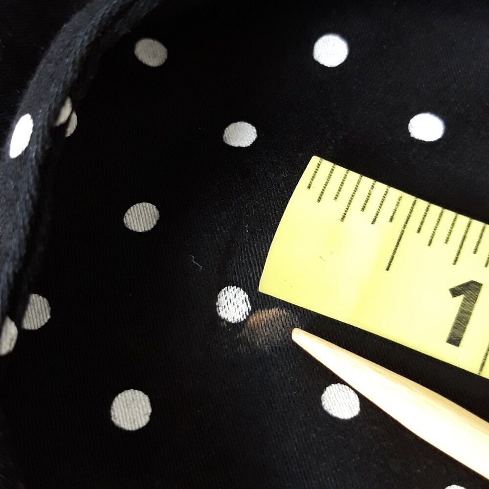 Vtg Dress Barn Cropped Boxy Jacket Large Polka Dot Cotton Preppy Academia Office - Picture 5 of 8